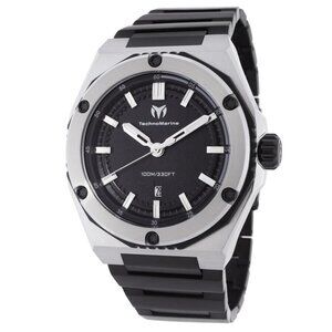 FX04311B NWT Technomarine Fashion Men's Quartz Plastic and Stainless Steel Authe